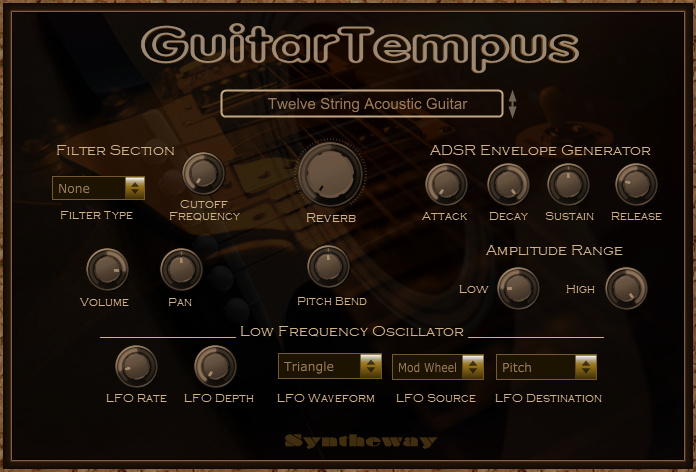 Return to the main page of GuitarTempus Virtual Acoustic, Semi Acoustic and Electric Guitar VST Plugin