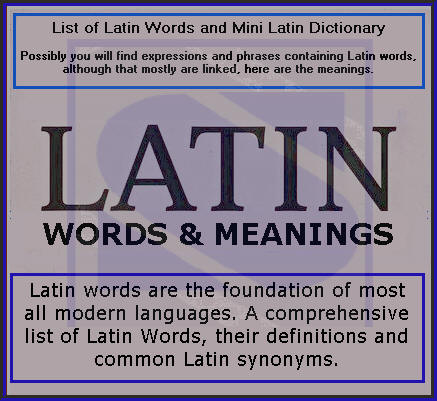 Latin Dictionary Word 111